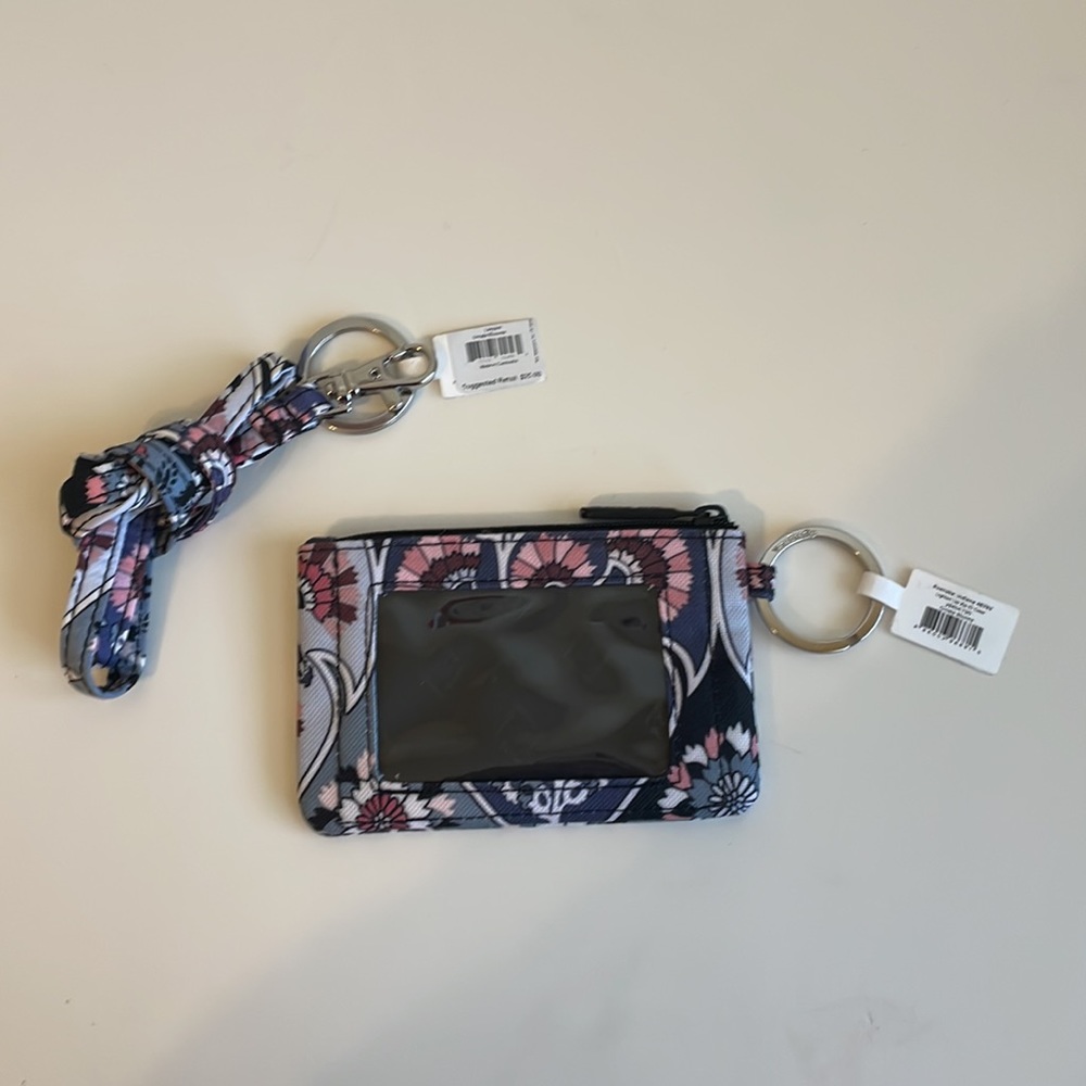 Vera Bradley ID Holder + Lanyard in Ornate Blooms